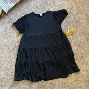 Ava and Viv puff sleeve tiered midi dress.